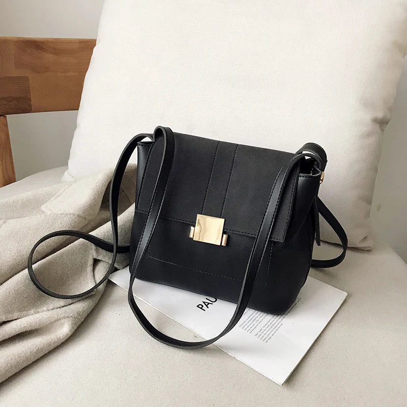 Large Capacity PU Women's Shoulder Bag - Winter Messenger Handbag