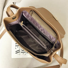 Large Capacity PU Women's Shoulder Bag - Winter Messenger Handbag