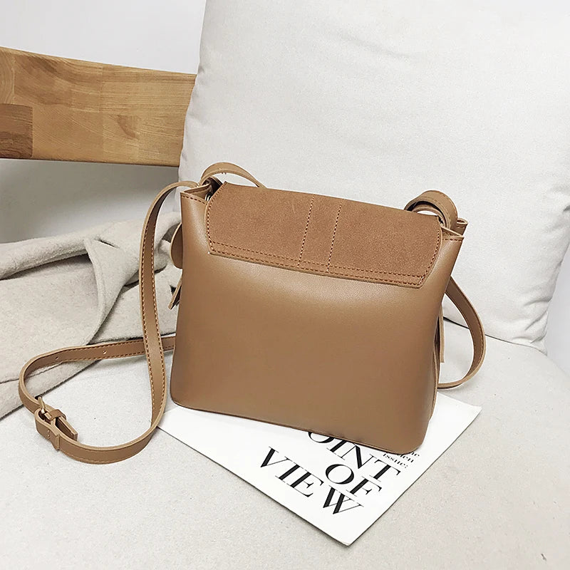 Large Capacity PU Women's Shoulder Bag - Winter Messenger Handbag