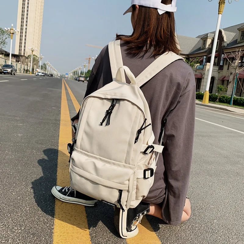 Large Schoolbag for Teenage Girls Travel Bag Waterproof Nylon Women Backpack