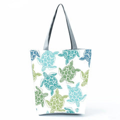 Starfish Print Large Shoulder Bag Women's Tote Handbag