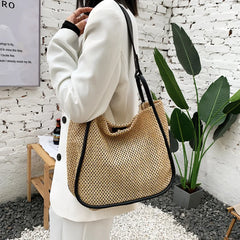 Straw Tote Handbag Large-Capacity Summer Shoulder Bags