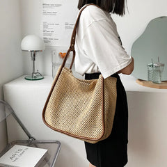 Straw Tote Handbag Large-Capacity Summer Shoulder Bags