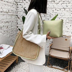 Straw Tote Handbag Large-Capacity Summer Shoulder Bags