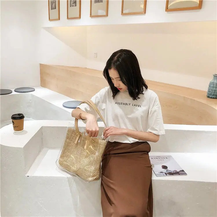 Large-capacity Transparent Shoulder Bag PVC Jelly Bag