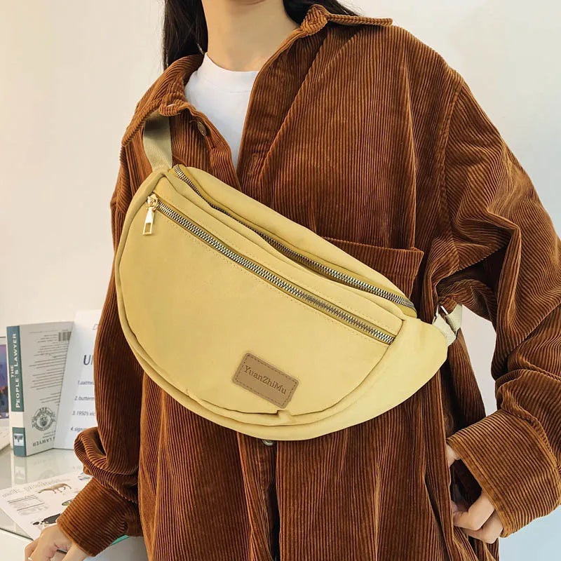 Unisex Waist Bag Casual Fanny Pack Nylon Banana Bags