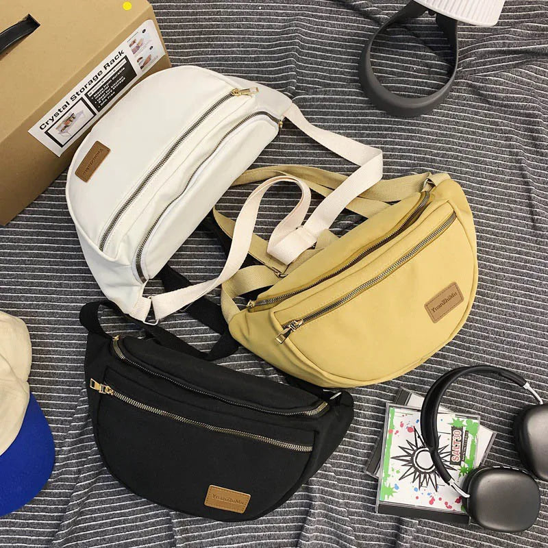 Unisex Waist Bag Casual Fanny Pack Nylon Banana Bags