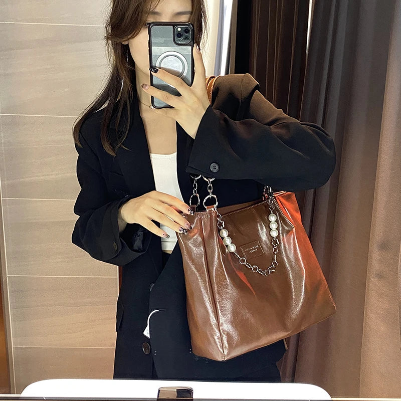 Versatile Vintage PU Leather Shoulder Bag Set