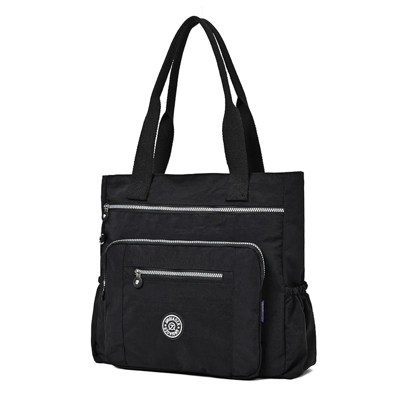 Large Capacity Women Shoulder Bag Nylon Female Handbag Top-Handle Bag Waterproof