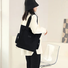 Large Capacity Women Shoulder Bag Nylon Handbag Ladies Tote American Vintage