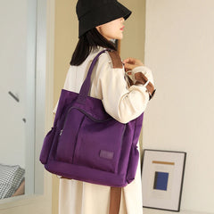 Nylon Top-handle Bag Women Shoulder Tote American Vintage Handbag