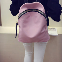 Large Capacity Women's Backpack Soft PU Leather Casual Travel Bag