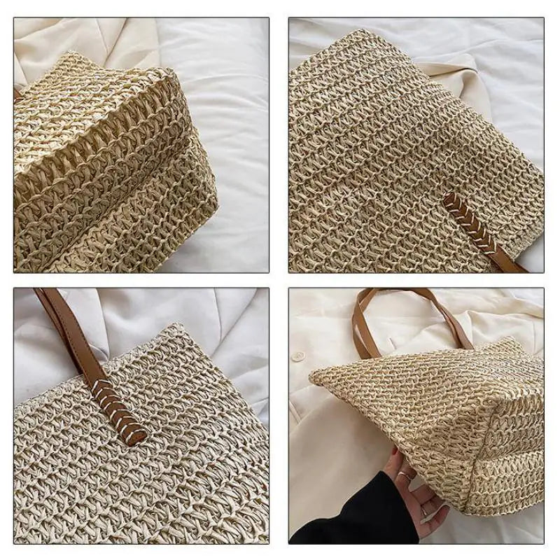 Large-capacity Woven Crossbody Bag for Women Spring and Summer Tote Bag