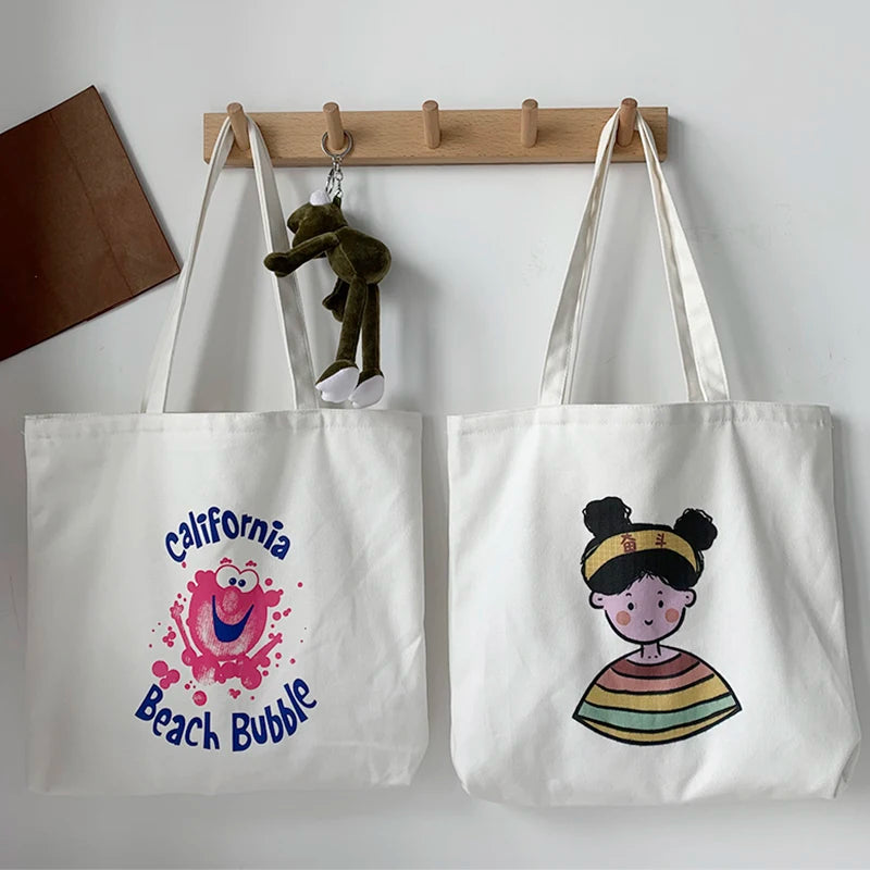 Large Capacity Canvas Bag Female Shoulder Japanese and Students Ladies Bag