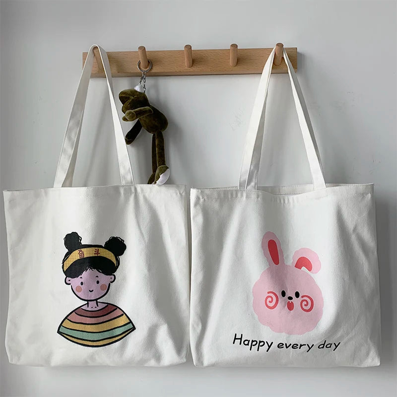 Large Capacity Canvas Bag Female Shoulder Japanese and Students Ladies Bag