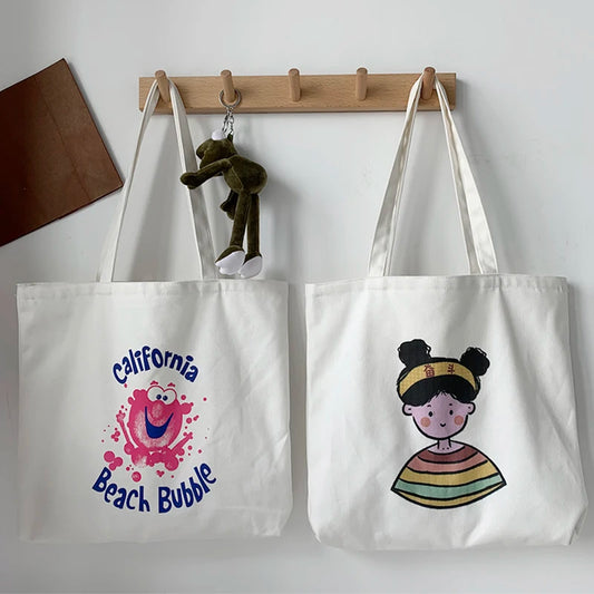 Large Capacity Canvas Bag Female Shoulder Japanese and Students Ladies Bag