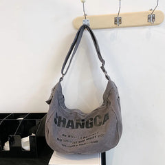 Large Capacity Canvas Tote Bag Lazy Wind Travel Bag Women Shoulder Bag