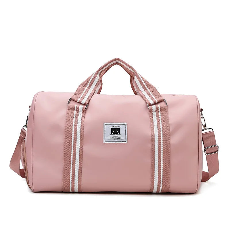 Large-capacity canvas travel bag with shoe warehouse