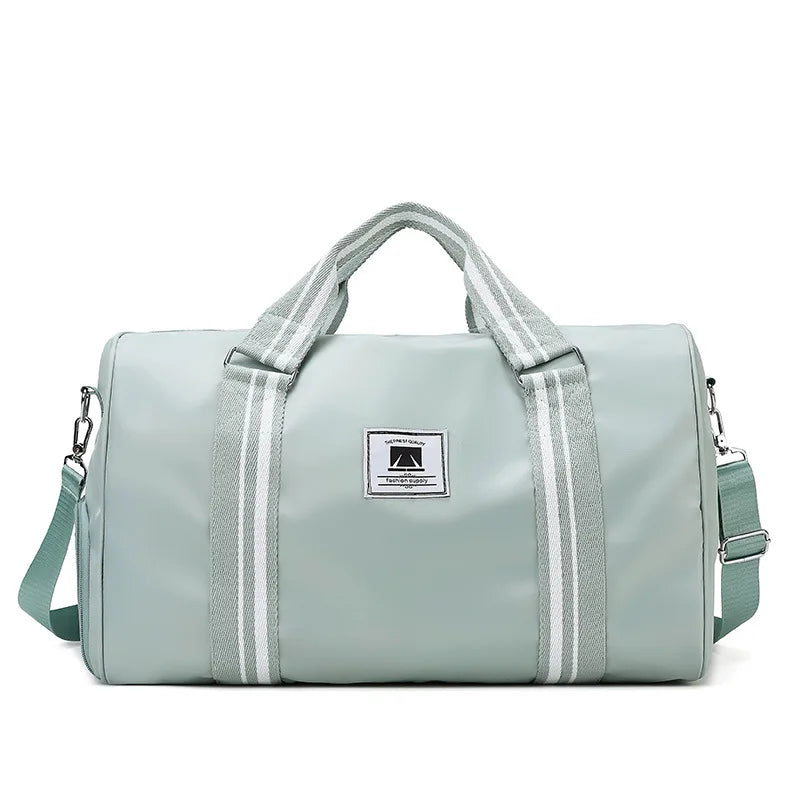 Large-capacity canvas travel bag with shoe warehouse