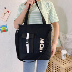 Large Capacity Ladies Canvas Shoulder Bag Women Casual Messenger Bag