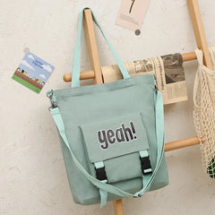 Large Capacity Canvas Shoulder Bag Women Casual Messenger Bag