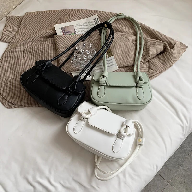 Retro Lock Stitching Texture One-Shoulder Bag