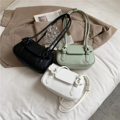 Retro Lock Stitching Texture One-Shoulder Bag