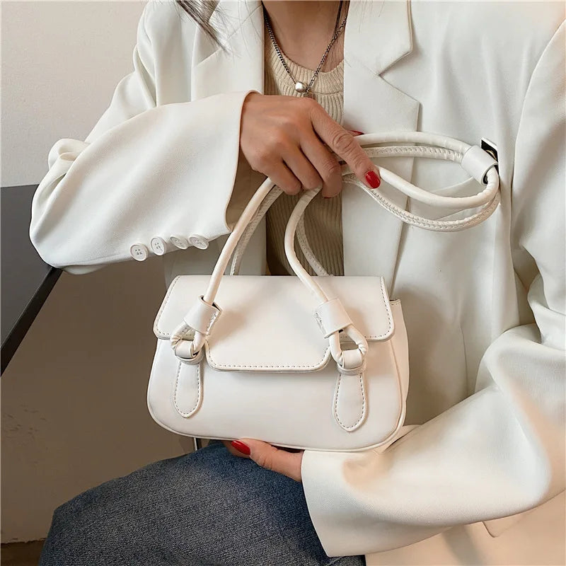 Retro Lock Stitching Texture One-Shoulder Bag