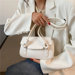 Retro Lock Stitching Texture One-Shoulder Bag