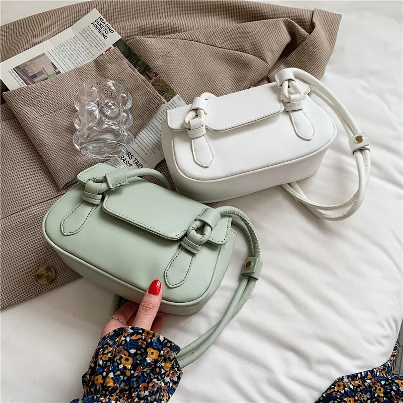 Retro Lock Stitching Texture One-Shoulder Bag
