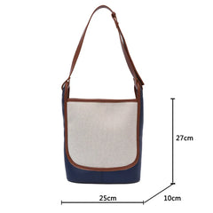 Large-Capacity Retro Messenger Bag Soft-Faced Shoulder Bag for Students