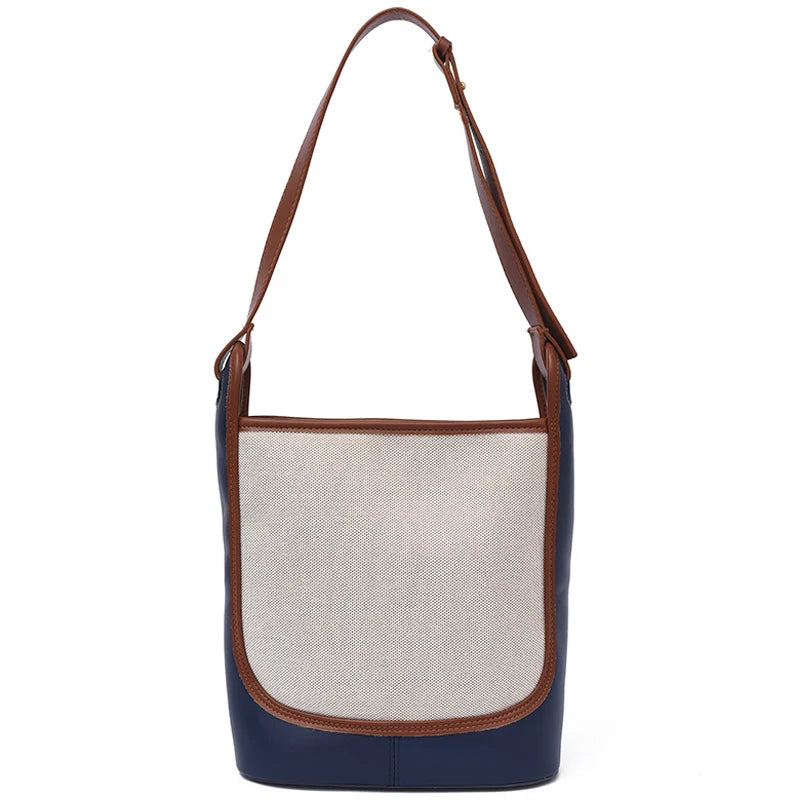 Large-Capacity Retro Messenger Bag Soft-Faced Shoulder Bag for Students