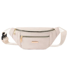 Large Capacity Waist Bag Shoulder Bag Oxford Cloth Adjustable Buckle Belt Women