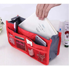Large Lady Cosmetic Bag Female Tote Organizer Travel Insert Handbag