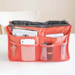 Large Lady Cosmetic Bag Female Tote Organizer Travel Insert Handbag