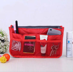 Large Lady Cosmetic Bag Female Tote Organizer Travel Insert Handbag