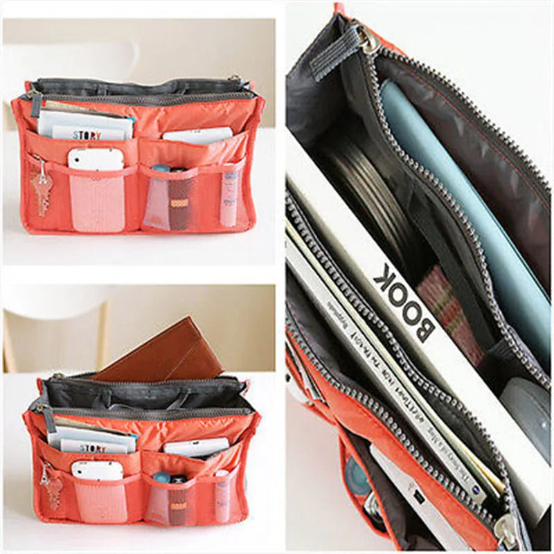 Women Lady Travel Handbag Organiser Purse Large Liner Comestic Organizer
