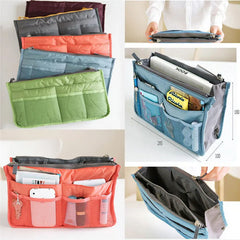 Women Lady Travel Handbag Organiser Purse Large Liner Comestic Organizer