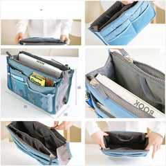 Women Lady Travel Handbag Organiser Purse Large Liner Comestic Organizer