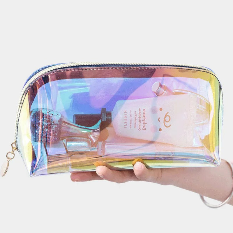 Laser Cosmetic Bag Ins Style Semicircle Travel Bag