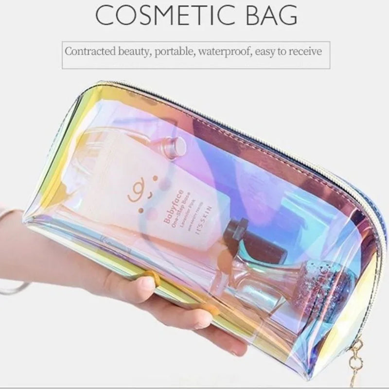 Laser Cosmetic Bag Ins Style Semicircle Travel Bag