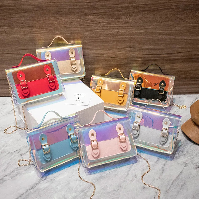 Transparent Laser Crossbody Bag Women Shoulder Messenger Mini Tote PVC Small