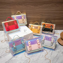 Transparent Laser Crossbody Bag Women Shoulder Messenger Mini Tote PVC Small