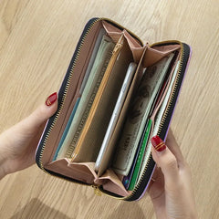 Laser Holographic Wallet Women Long Purse Female Clutch