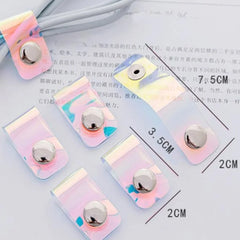 Laser PVC Portable USB Cable Earphone Holder
