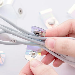 Laser PVC Portable USB Cable Earphone Holder