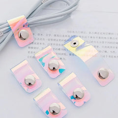 Laser PVC Portable USB Cable Earphone Holder