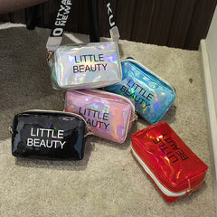 Laser Small Phone Crossbody Bag PU Leather Shoulder Messenger Handbag