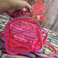 Laser Transparent Crossbody Bag Girls Mini PVC Clear Shoulder Purse