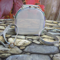 Laser Transparent Crossbody Bag Girls Mini PVC Clear Shoulder Purse